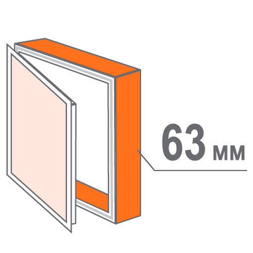 Мега-Мастер Элит II 1 створка, широкий профиль 595*795, В потолок, Страховочный тросик 1 шт