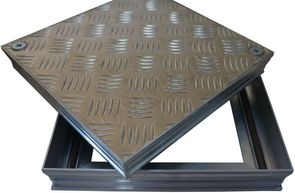 Напольный люк Технический съемный 54 мм 2 створки Напольный люк Технический съемный 54 мм 2 створки