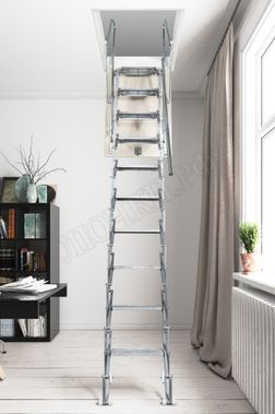 Чердачная лестница Aci Alluminium Base Fantozziscale 500*700*2760-3000 Чердачная лестница Aci Alluminium Base Fantozziscale 500*700*2760-3000