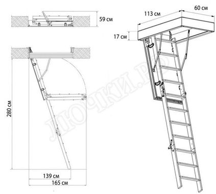 Чердачная лестница Oman Polar 600*1130*2800 Чердачная лестница Oman Polar 600*1130*2800