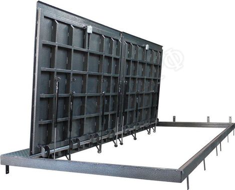 Напольный люк Дворник Уголок, стальной рифленый лист, 2 створки Напольный люк Дворник Уголок, стальной рифленый лист, 2 створки